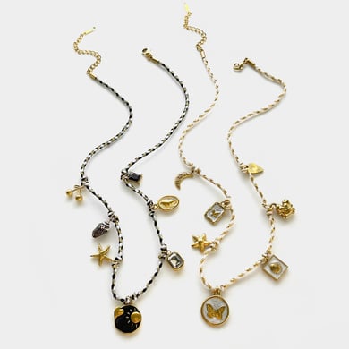 Collana con ciondolo a forma di farfalla in acciaio inossidabile color oro, 1 pezzo h5 Immagine6