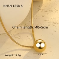 NMSN-E358-5 Altın Top Kolye 