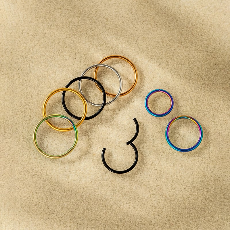 1 pieza de pendientes minimalistas de acero inoxidable color dorado para mujer Imagen4