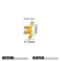 Gold doppelseitiger Öltropfen kleiner Anhänger - Geweih gelb Bild12