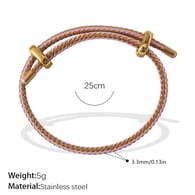 Bracelet corde en or rose SL219PGG Image7