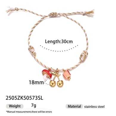 1 Adet Şirin Kiraz Charm Bilezikler h5 