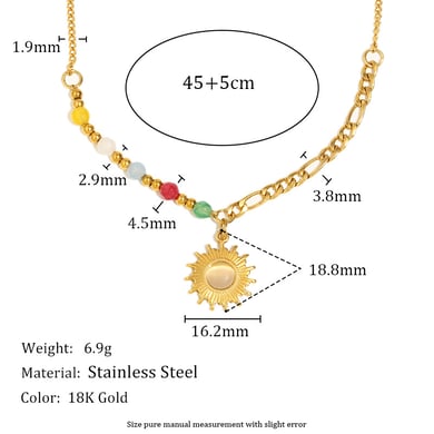 1 Piece Colorful Sun Pendant Necklaces h5 Picture4