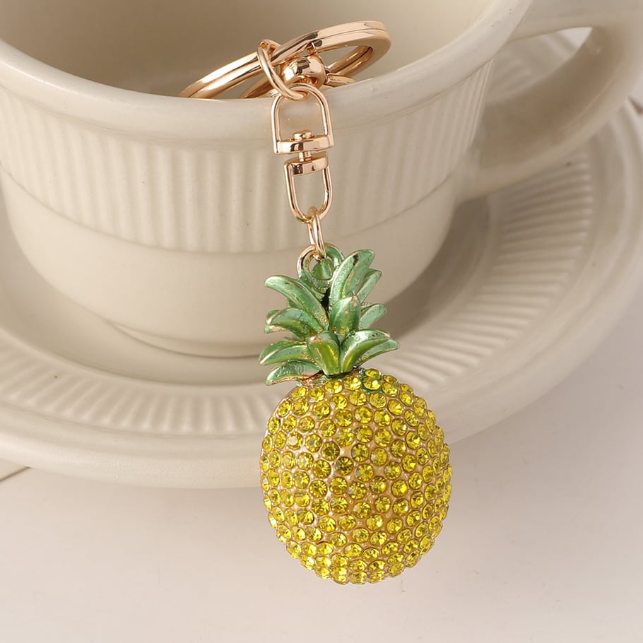 Porte-clés en alliage ananas 1 pièce 