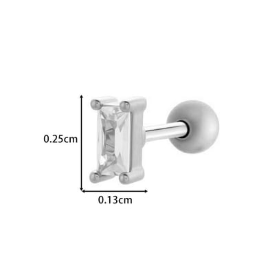 1 Piece Delicate Cross Copper Gold Color Zircon Women's Piercings Earrings h5 Picture2
