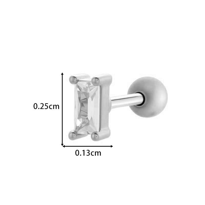 1 Piece Delicate Cross Copper Gold Color Zircon Women's Piercings Earrings Picture2