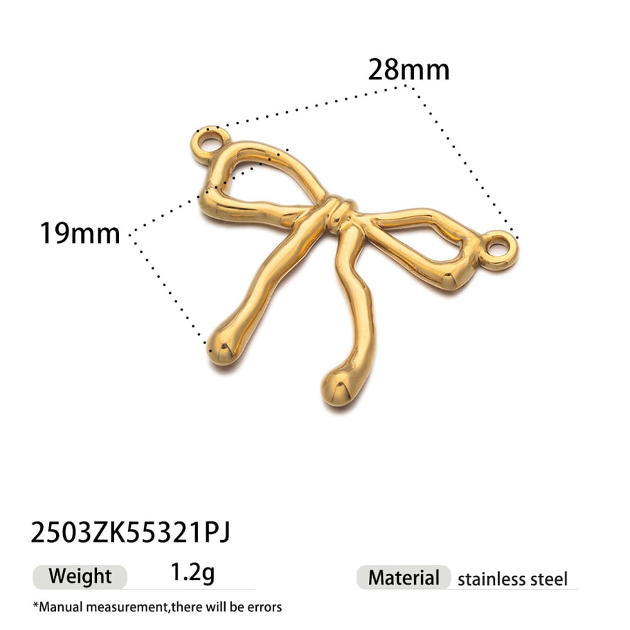 1 Piece Stainless Steel Gold Color DIY Pendants
