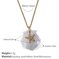 XL535-PJ583WES White Shell Necklace Picture4
