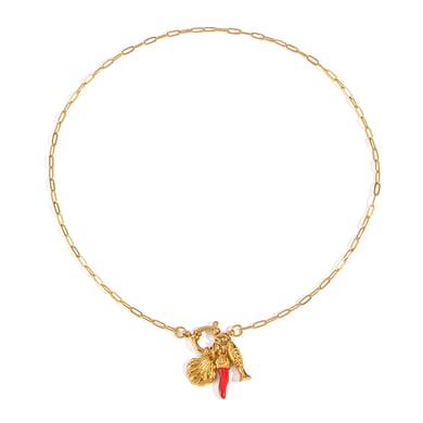 1 Piece Chill Charm Stainless Steel Gold Color Pendant Necklace h5 Picture5