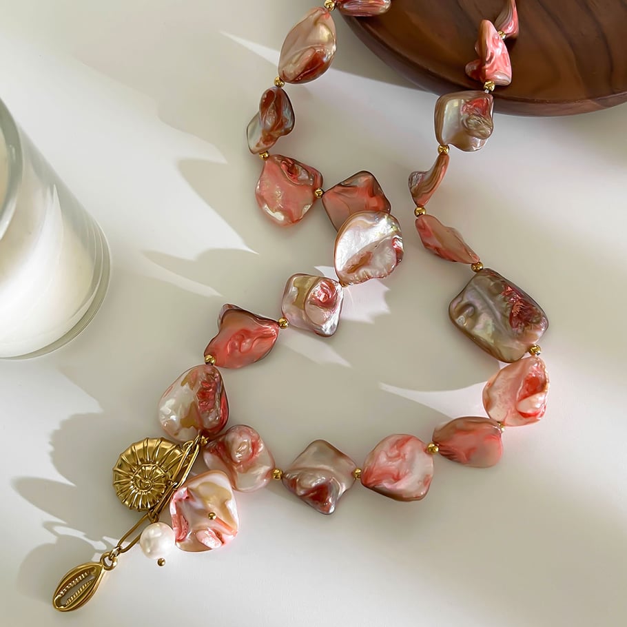 Collana in acciaio inossidabile con conchiglia da 1 pezzo Immagine4