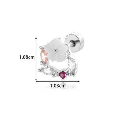 1 Piece Butterfly Copper Gold Color Zircon Piercings Earrings h5 Picture2