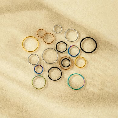 1 pieza de pendientes minimalistas de acero inoxidable color dorado para mujer h5 Imagen3