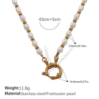 Collana in oro con perle d&#39;acqua dolce XL527WEG Immagine12