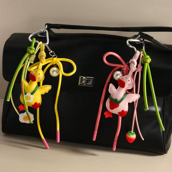 Simple Series Casual Solid Color PU Women's Bag Charms 2