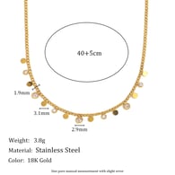 Chain Collection Zircon Disc Side Chain-Gold Picture8