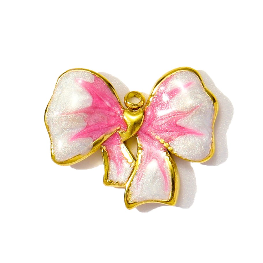 1 Stück Romantische Serie DIY Kirsche Edelstahl Gold Farbe Damen Anhänger 