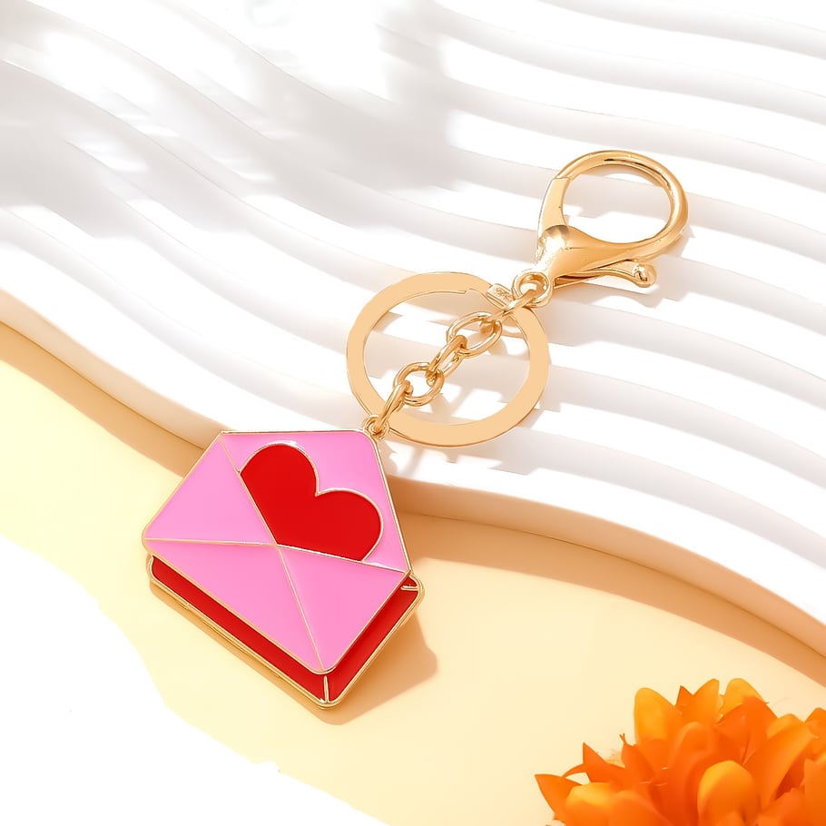 1 Piece Sweet Envelope Alloy Keychain Picture2