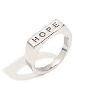 Bague longue lettre anglaise en acier/Numéro 7 Image5