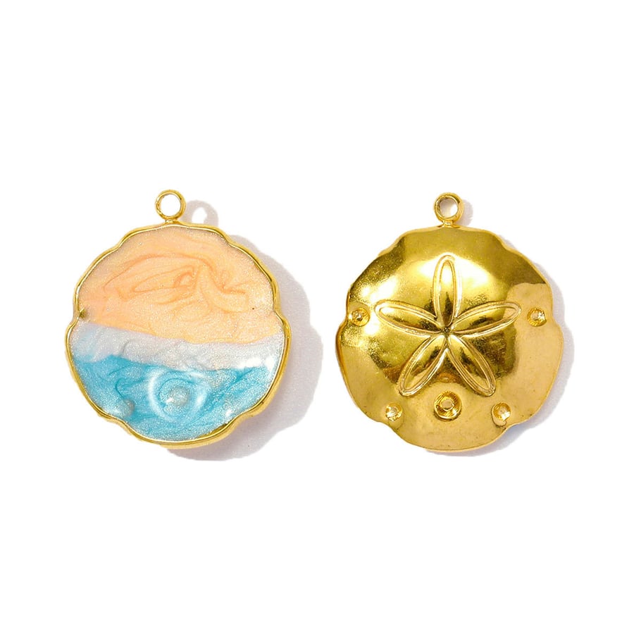 1 Stück Classic Series DIY Kreuz Edelstahl Gold Farbe Damen Anhänger 