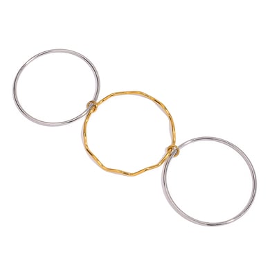 1 Piece Modern Gold & Silver Color Women's Bangles h5 Picture6