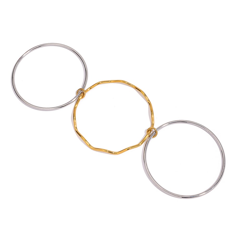1 Piece Modern Gold & Silver Color Women's Bangles Picture6