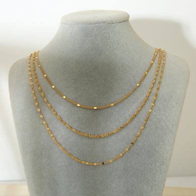 Simple Series Daily Chain roestvrijstalen gelaagde dameskettingen h5 Afbeelding5