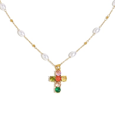 Light Luxury Series Stainless Steel Cross Women's Necklace h5 