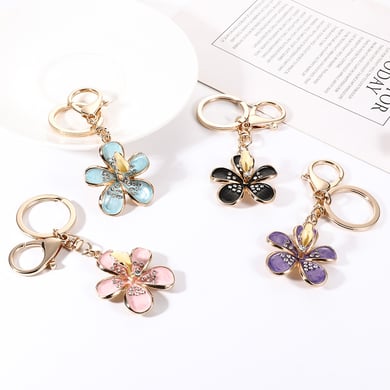 1 Piece Wild Flower Alloy Keychain h5 Picture2