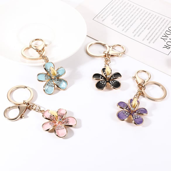1 Piece Wild Flower Alloy Keychain