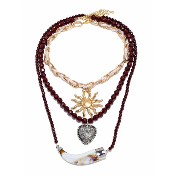 1 Set Statement Beaded Necklace