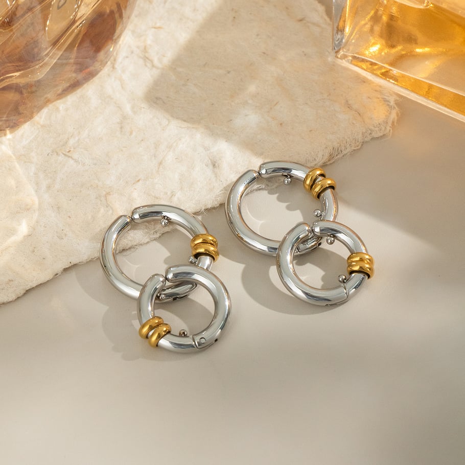 1 Pair Stainless Steel Mixed Color Ear Cuffs Picture2
