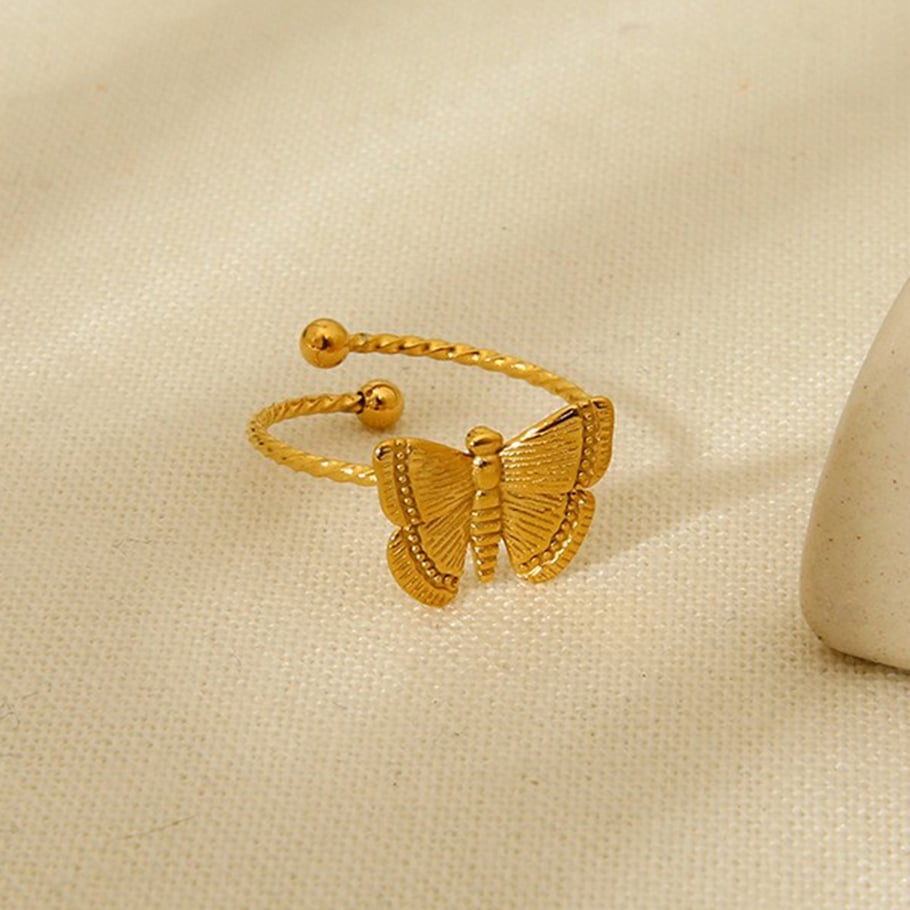 Elegant Animal Stainless Steel  Gold Color  Women's Adjustable Rings Picture4