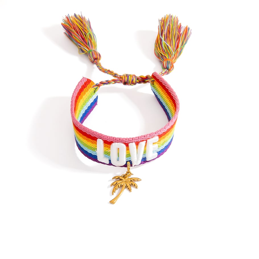 1 Piece Fabric Charm Bracelet 