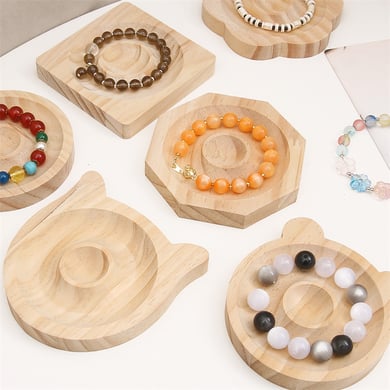 1 stuk houten sieraden displayplaat h5 Afbeelding4