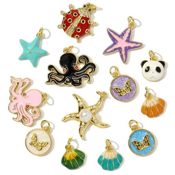 1 Piece Simple Series DIY Shell Stainless Steel Gold Color Women's Pendants
