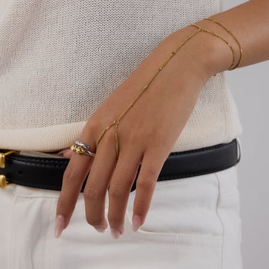 1 Stück Simple Series Herz Edelstahl Gold &amp; Silber Farbe Statement Ringe h5 Bild6