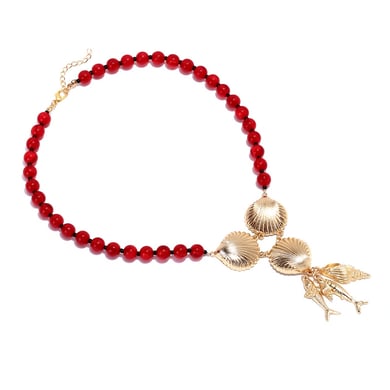 1 Piece Fish Alloy Beaded Necklace h5 Picture4