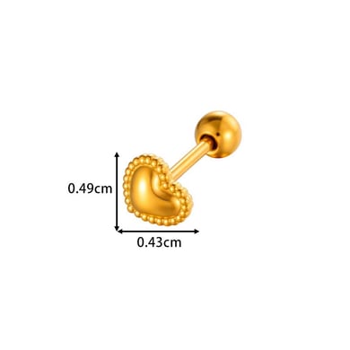 1 Stück Edelstahl Goldfarben Piercings Ohrring h5 Bild2