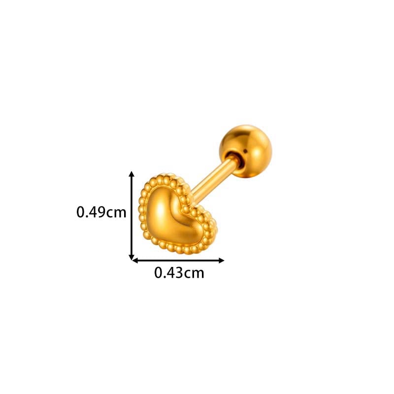 1 Stück Edelstahl Goldfarben Piercings Ohrring Bild2