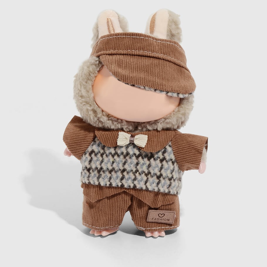 1 Set Cute Plaid Doll Clothes Picture5