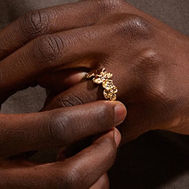 1 stuk romantische serie natuurlijke bloemen roestvrij staal goudkleurige statement ringen h5 Afbeelding4