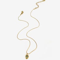 Collana in pietra grigio-verde Immagine3