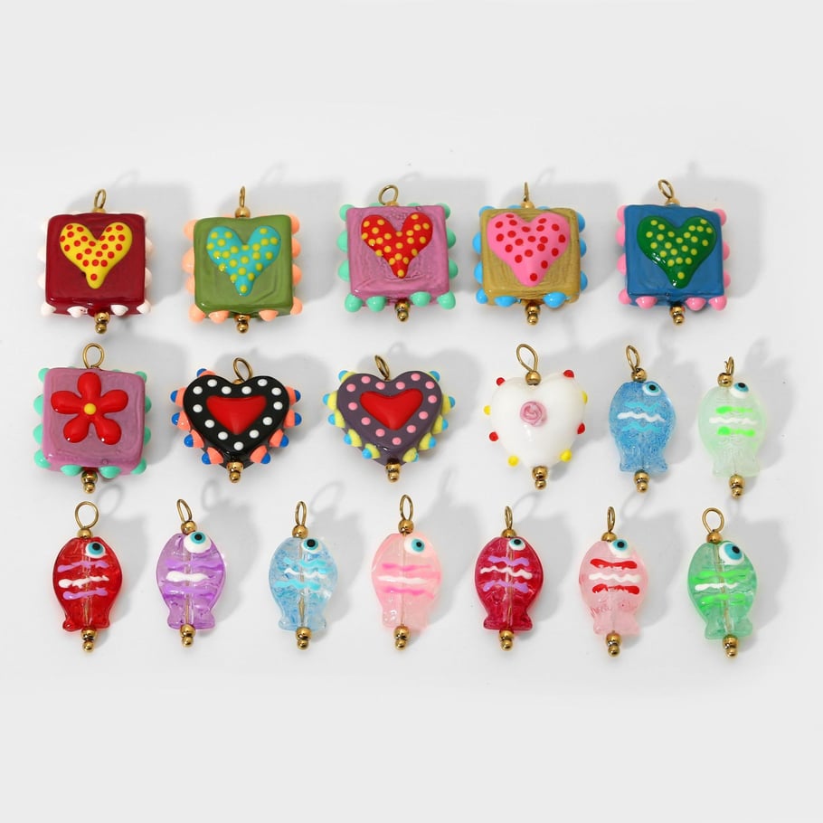 DIY Romantische Serie Zoete Hart Glazen Hangers Afbeelding4