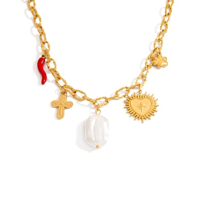 Collane con ciondolo a forma di tartaruga boema in acciaio inossidabile color oro, da donna h5 
