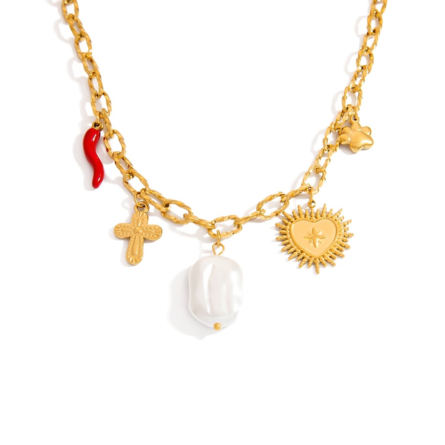 Collane con ciondolo a forma di tartaruga boema in acciaio inossidabile color oro, da donna 