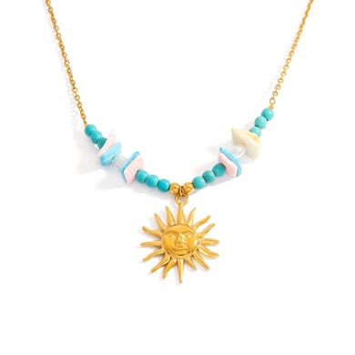 Collane con ciondolo da donna in acciaio inossidabile color oro a forma di tartaruga per le vacanze h5 