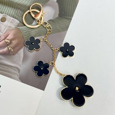 Porte-clés en alliage en forme de fleur, 1 pièce h5 