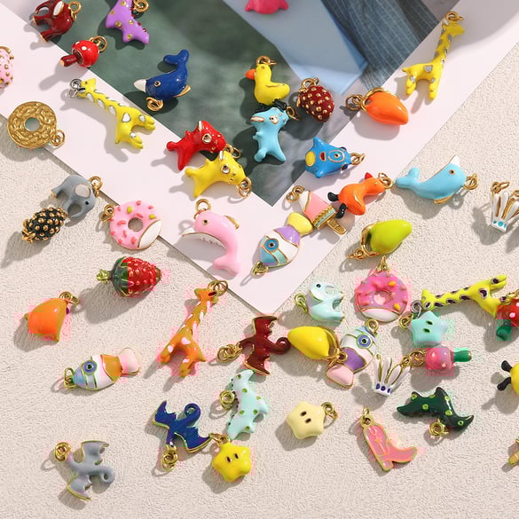 Cute Mini Animal DIY Stainless Steel Pendant