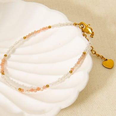 Pulseras de cuentas para mujer con piedras naturales de la serie clásica h5 Imagen4