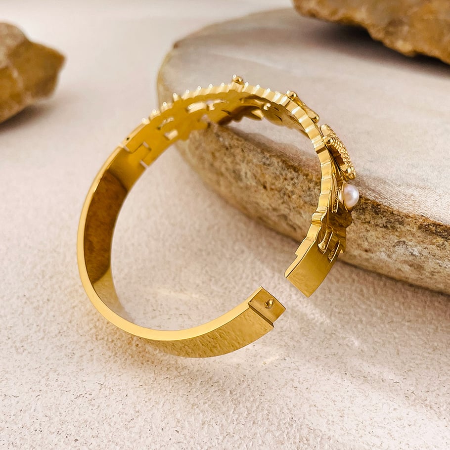 1 stuk Zeester roestvrij staal goudkleurige damesarmbanden h5Afbeelding7